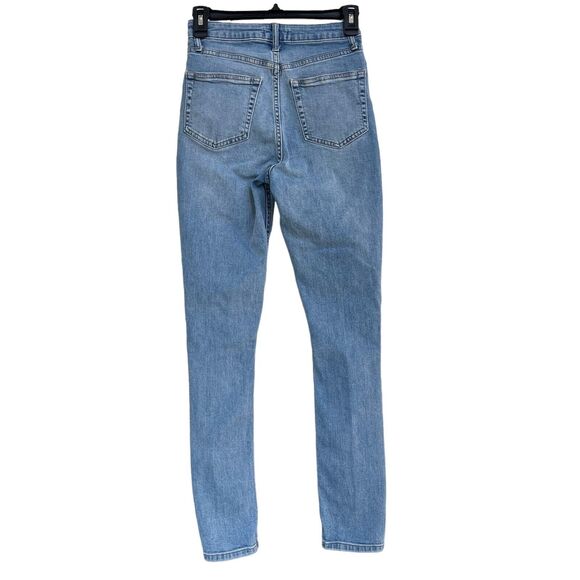 Forever 21 SZ 24 Skinny Jean Distressed High-Rise Button-Fly Stretch Light Wash - Picture 4 of 9